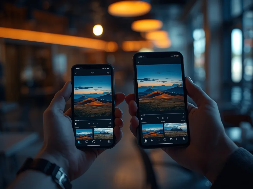 Smartphone and tablet showing a video player